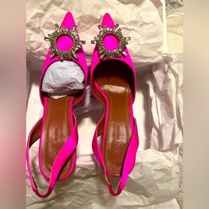 Amina Muaddi Begum Slingbacks in pink, Size 42.